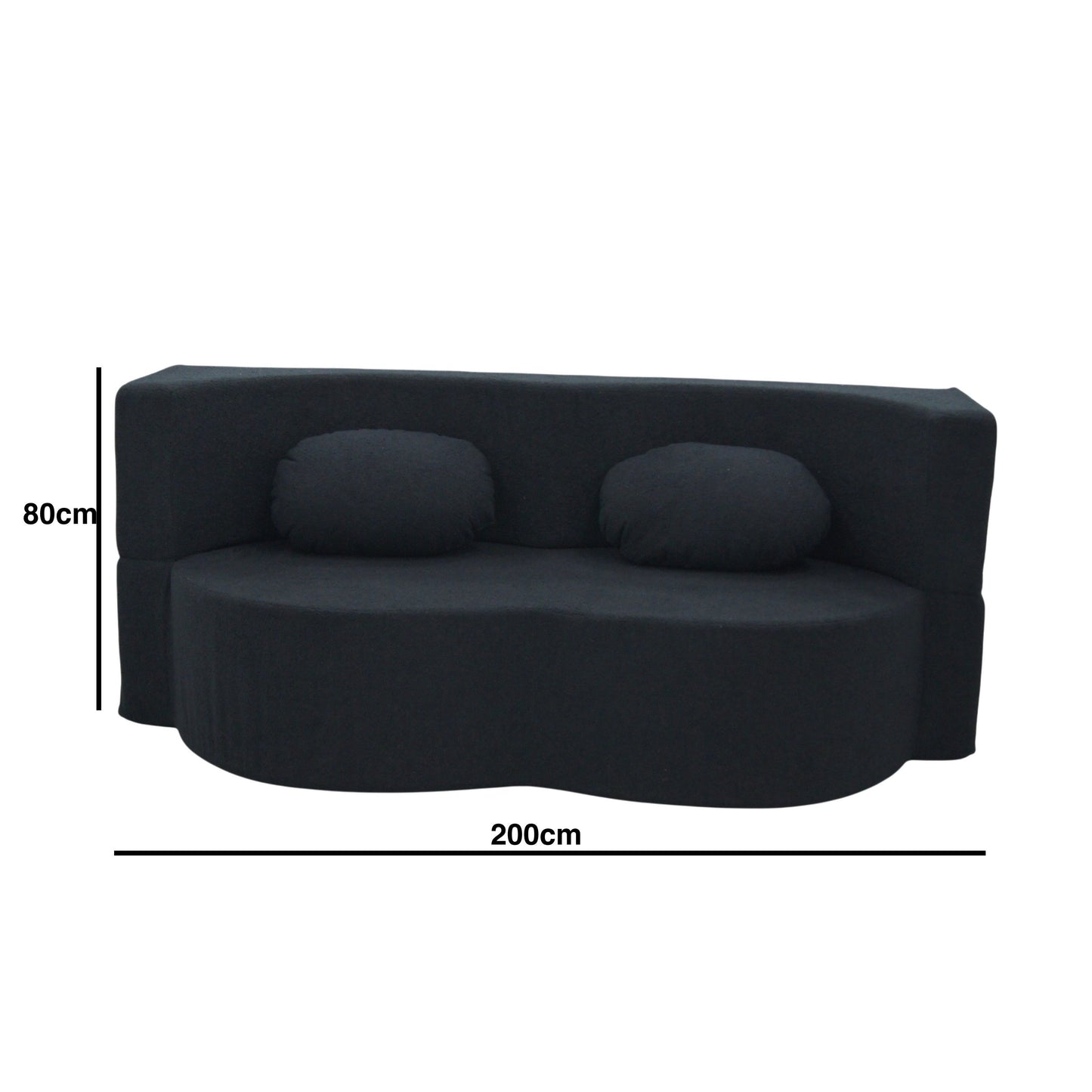 Klapbank – Slaapbank – Slaapbankje – Bankbed – Kinderbank – Modern Scandinavisch Design – Memory Foam Matras 200x100 cm – Afneembare Wasbare Hoes – Zachte Bouclé Bekleding