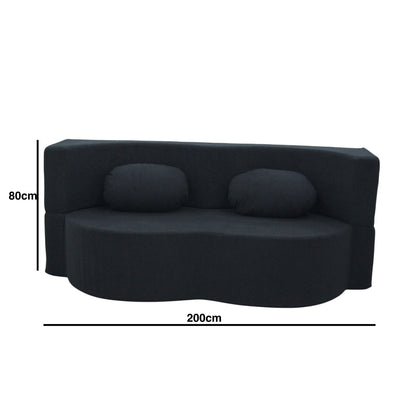Klapbank – Slaapbank – Slaapbankje – Bankbed – Kinderbank – Modern Scandinavisch Design – Memory Foam Matras 200x100 cm – Afneembare Wasbare Hoes – Zachte Bouclé Bekleding