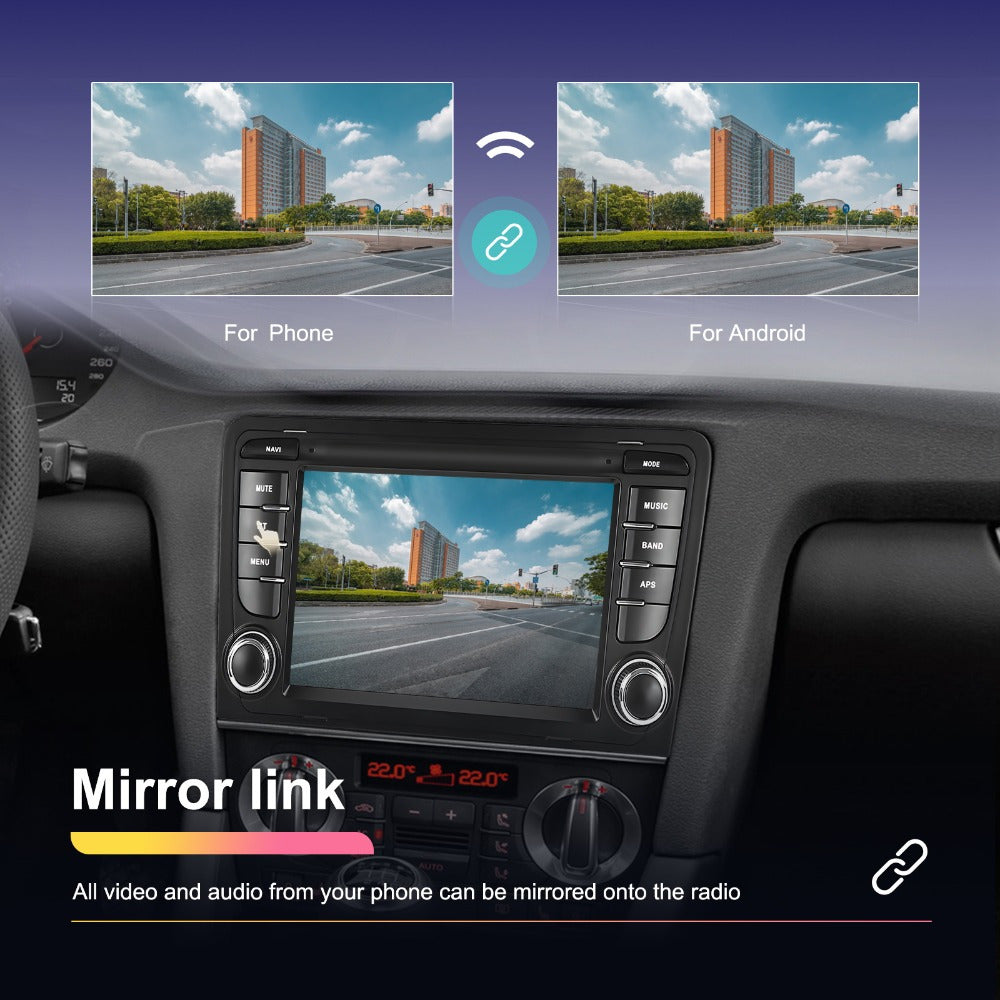 7-inch Autoradio – Auto Stereo – Multimedia Speler – Android Radio – Auto Headunit – Draadloos CarPlay & Android Auto – Android 13 Met GPS en Wifi