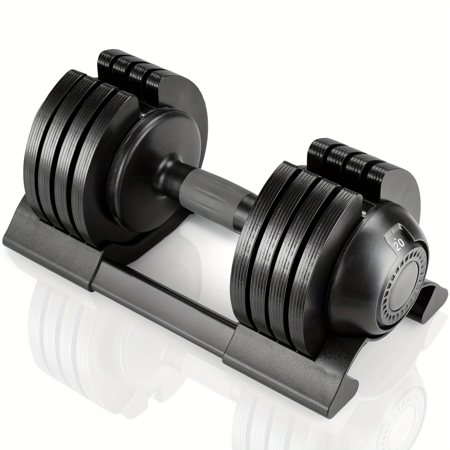 Verstelbare Dumbbell – Halter – Gewicht – Krachttrainer – Fitnessgewicht – 20 kg – Antislip Handgreep – Stabiele Basis
