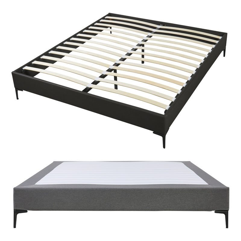 Tweepersoonsbed – Bedframe – Slaapbank – Gestoffeerd Bed – Opbergbed – Donkergrijs – 160x200 cm – Stabiel Multiplex Frame – Afneembare Wasbare Polyester Hoes