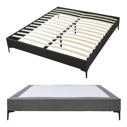 Tweepersoonsbed – Bedframe – Slaapbank – Gestoffeerd Bed – Opbergbed – Donkergrijs – 160x200 cm – Stabiel Multiplex Frame – Afneembare Wasbare Polyester Hoes