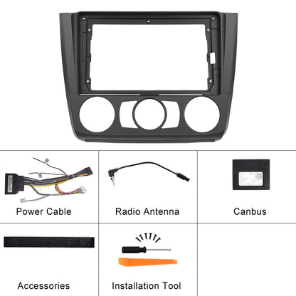 [2G + 64G] PODOFO Android 13 Car Radio for BMW 1 Series 2008-2012, 22.86 cm 2 DIN Touchscreen with Wireless Carplay Android Car, B/ T GPS WiFi 59UI RDS Mic Reversing