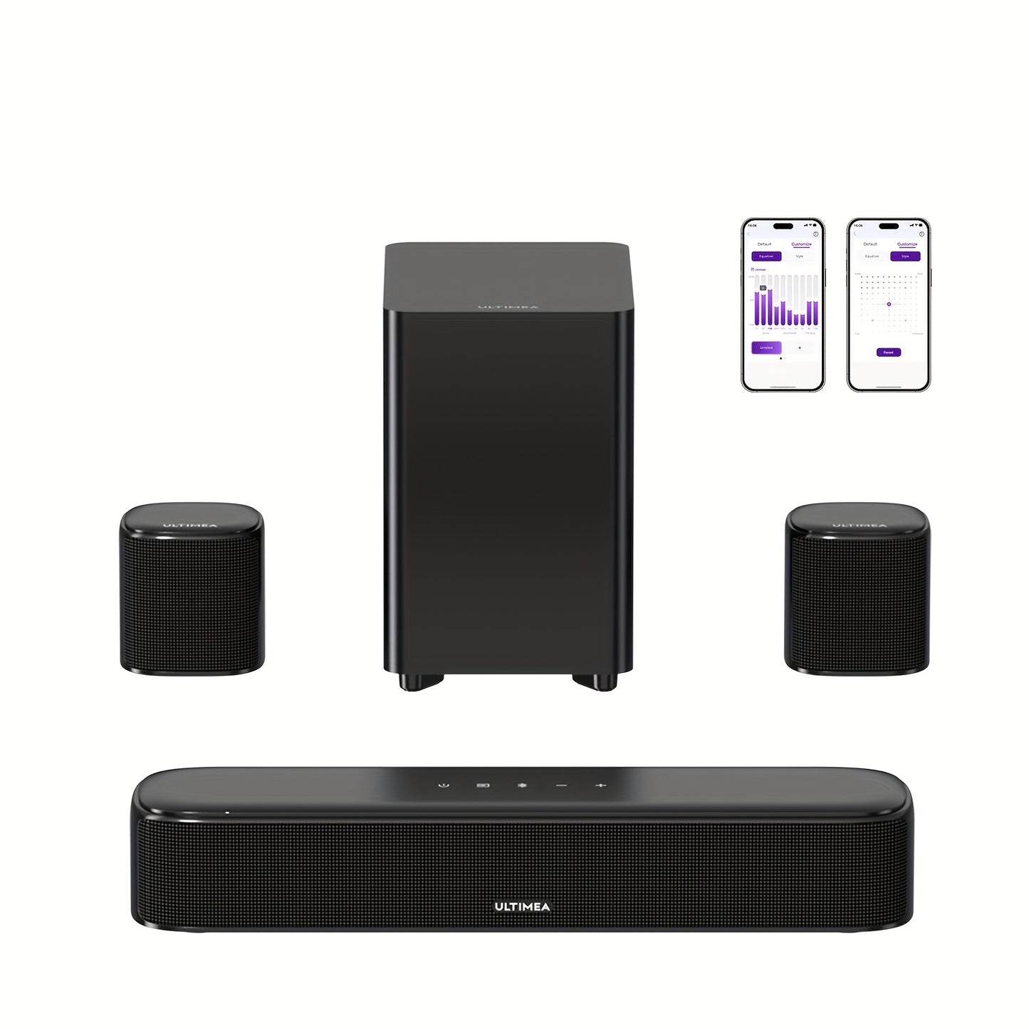 Home cinema set – Home theater systeem – Surround speakerset – Soundbar – 5.1-kanaals speakers – 250W Krachtige Bas – Draadloze App Bediening