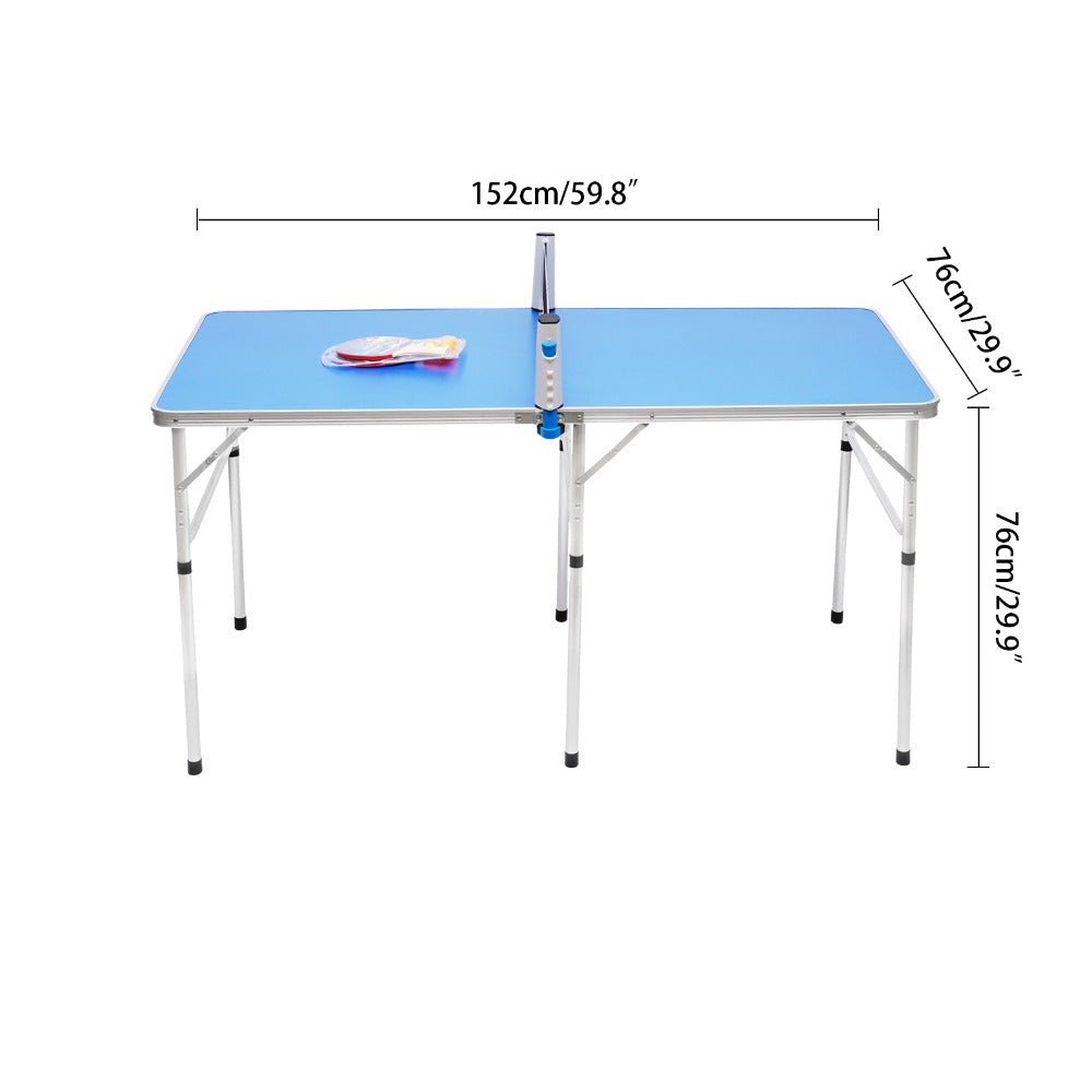 Tafeltennistafel – Pingpongtafel – Opvouwbare Tafel – Indoor Tafel – Outdoor Tafel – Draagbaar & Compact – MDF Blad & Aluminium Frame
