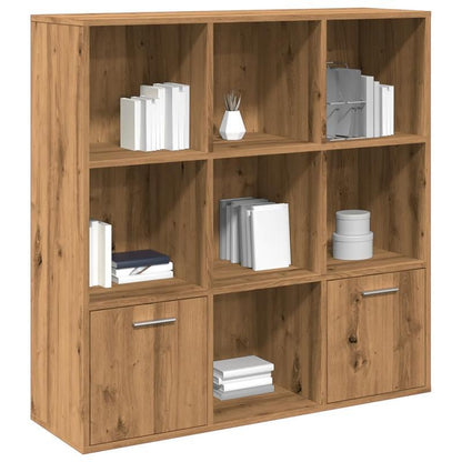 Bookshelf Measuring 98X29X97.5 Cm, Crafted from Artisanal Wood in Oak Color. Features Vertical Shelves That Are Sturdy And Durable, Aesthetically Pleasing, with Ample Storage Space, a Smooth Surface, Moisture-Resistant, Warp-