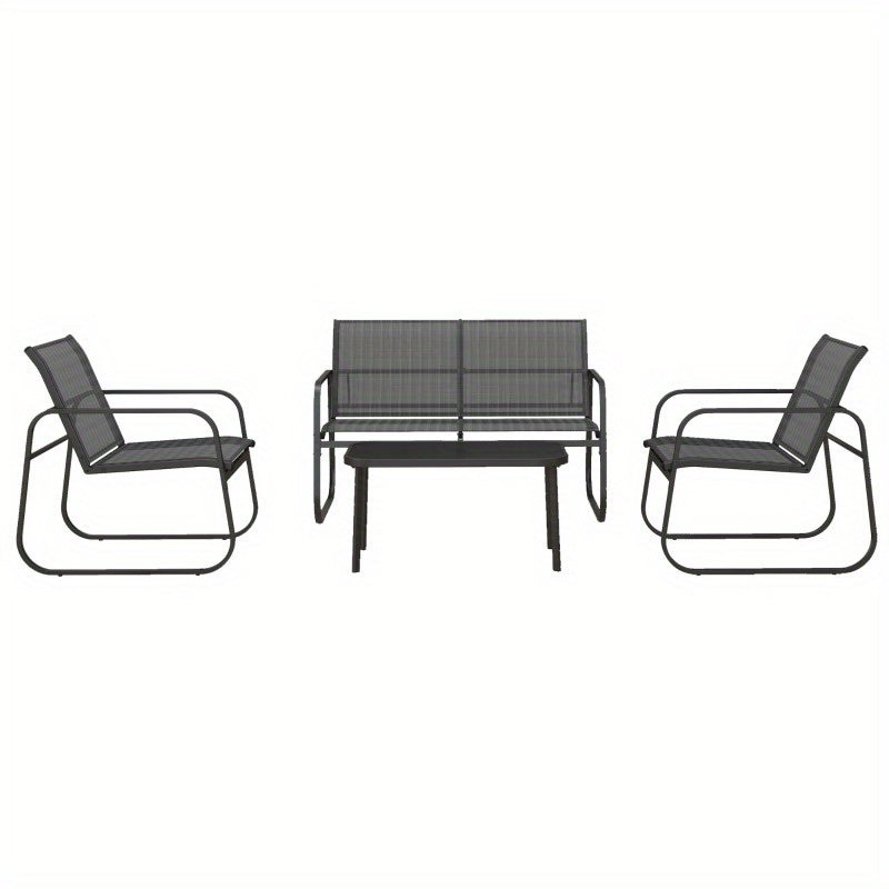 Tuinstoel – Balkonstoel – Terrasstoel – Loungestoel – Buitenstoel – Beige Bouclé Stoffering – Gouden Metalen Poten