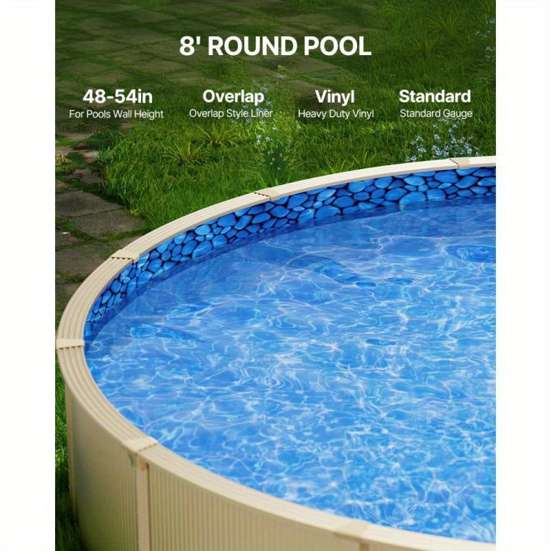 Zwembadbekleding – Zwembadliner – Zwembadfolie – Liner Rond – 244 Cm Diameter – Waterdicht Materiaal – Duurzaam En Makkelijk Te Installeren