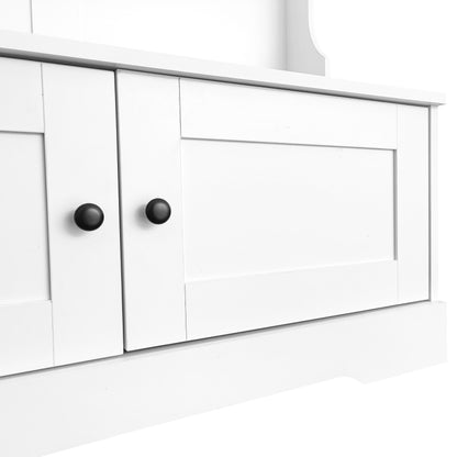 Halmeubel Wit – Kapstok – Schoenenkast – Entree Meubel – Opbergkast – Soft-Close Deuren – Geïntegreerde Zitbank Met Opbergruimte