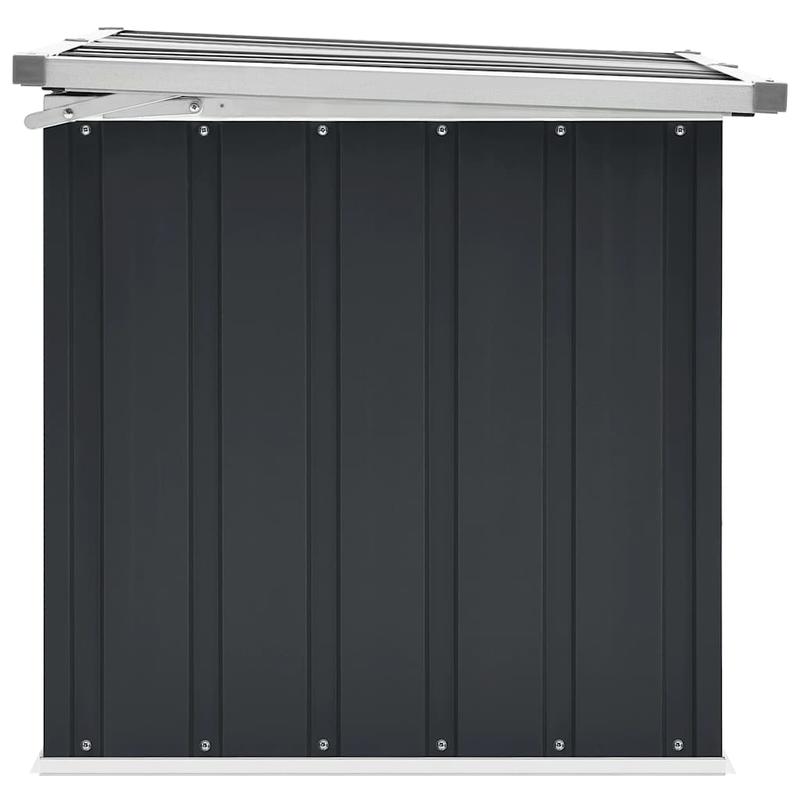 Grote Tuinopslagbox – Tuinkist – Opbergbox – Buitenkist – Tuinbak – Antraciet – Stevig Gegalvaniseerd Staal – Weerbestendig & Ruim 129x67x65 cm