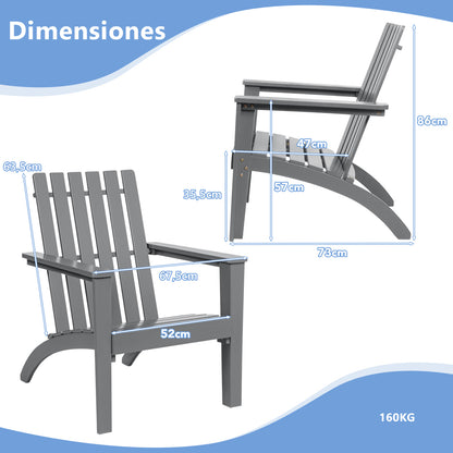 Adirondack Stoel – Buitenstoel – Tuinstoel – Terrasstoel – Houten Stoel – Ergonomische Hoge Rugleuning – Duurzaam Acaciahout