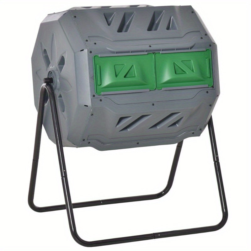 Compostbak – Compostton – Compostvat – Compostcontainer – Composteerder – 160L Dubbelvak Design – Stevige Metaalconstructie Met Ventilatie