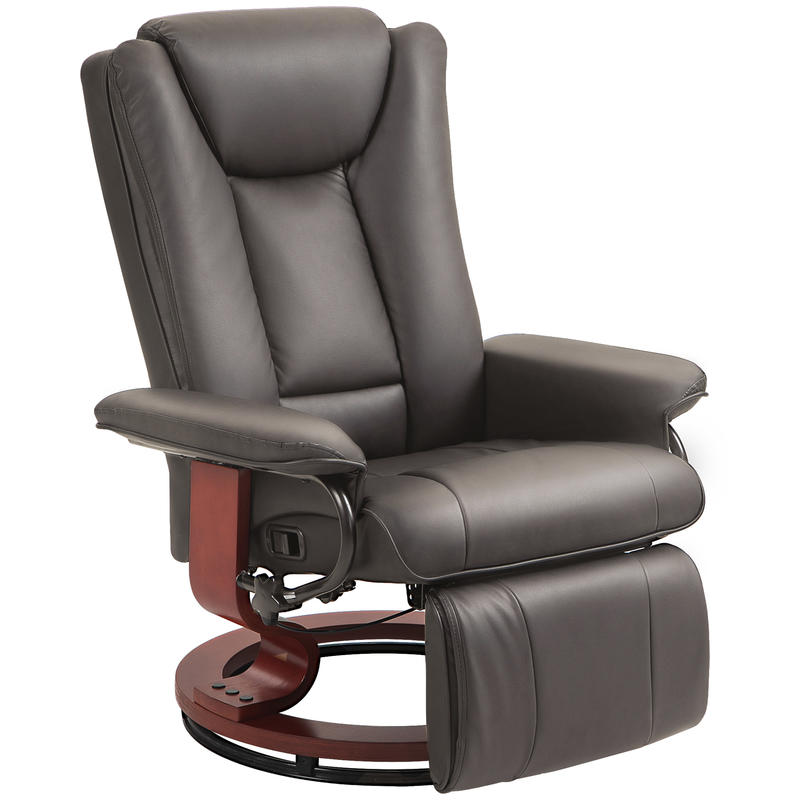 Relaxfauteuil – Loungefauteuil – Relaxstoel – Draaifauteuil – Fauteuil – Verstelbare Rugleuning – 360° Draaibare Basis – Kunstleren Bekleding – Stalen Frame – Geschikt Tot 150 Kg