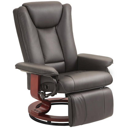 Relaxfauteuil – Loungefauteuil – Relaxstoel – Draaifauteuil – Fauteuil – Verstelbare Rugleuning – 360° Draaibare Basis – Kunstleren Bekleding – Stalen Frame – Geschikt Tot 150 Kg