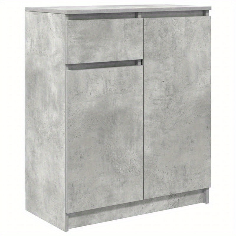 Sideboard met lade 71x35x84cm chipboard concrete gray Practical and removable