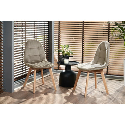 Stoelpoten – Meubelpoten – Stoelpootdop – Stoelpootbeschermers – Beukenhout – Set Met Schroeven – Geschikt Voor Beige Velvet Stoel – Max. Draagvermogen 130 kg