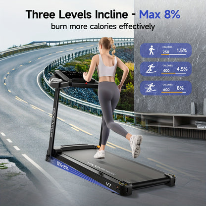 Loopband – Wandelband – Hardloopband – Walking Pad – Treadmill – Inklapbaar Ontwerp – 8% Hellingfunctie