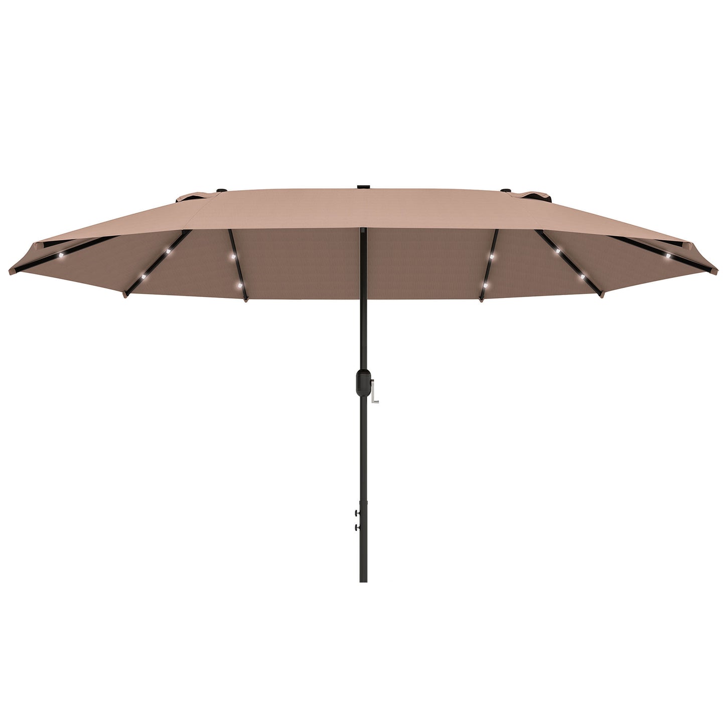 Ovaal Zonnezeil – Zonnescherm – Schaduwdoek – Zonwering – Tuinzeil – Khaki – 440 x 260 cm – UV- en Weerbestendig Polyester