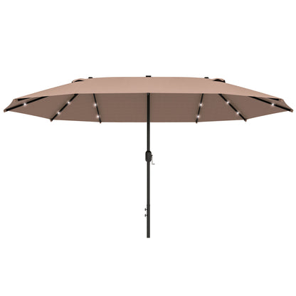 Ovaal Zonnezeil – Zonnescherm – Schaduwdoek – Zonwering – Tuinzeil – Khaki – 440 x 260 cm – UV- en Weerbestendig Polyester