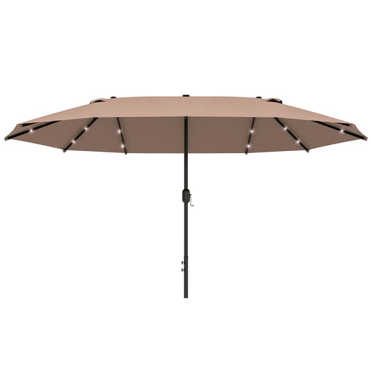 Ovaal Zonnezeil – Zonnescherm – Schaduwdoek – Zonwering – Tuinzeil – Khaki – 440 x 260 cm – UV- en Weerbestendig Polyester