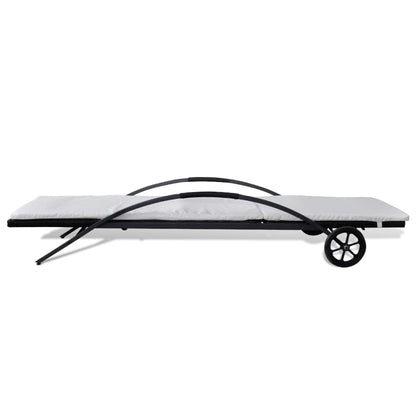 Lounge Stoel – Tuinstoel – Loungestoel Met Wielen – Buitenstoel – Rattan Stoel – Weerbestendig PE-Rattan – Verstelbare Rugleuning - QUORE