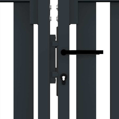 Dubbele Poort – Tuinpoort – Vleugelpoort – Stalen Poort – Veiligheidshek – Antraciet – 306 x 175 cm – Duurzaam Staal