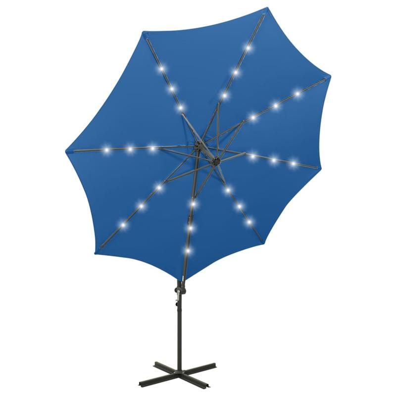 Zwevende Parasol – Lichte Parasol – Vierkante Parasol – Blauw Azure Parasol – Stevig Metalen Frame – Vented Top Voor Comfort