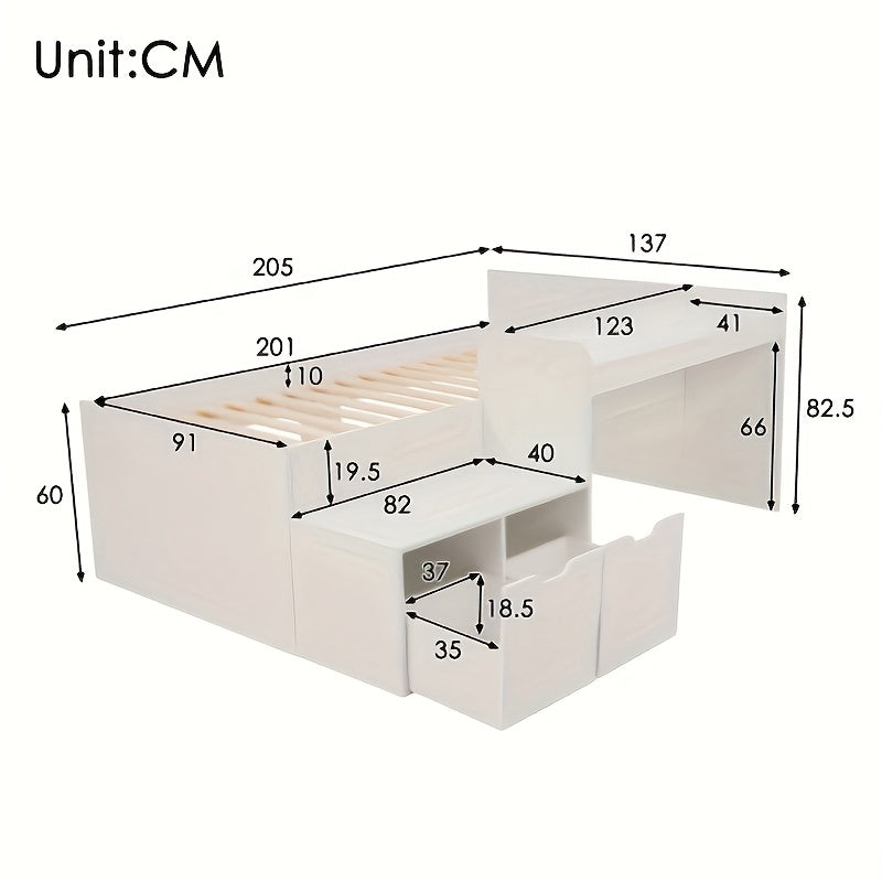 Minimalistisch Bedframe – Bedframe – Bedbodem – Bed Stevig – Slaapkamermeubel – Wit – Direct Gebruik – Duurzaam Bamboe