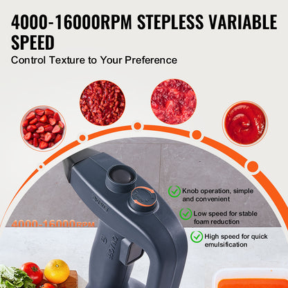 Staafmixer – Handmixer – Blender – Keukenmixer – RVS Mes – 350W Krachtige Motor – Traploze Snelheidsregeling