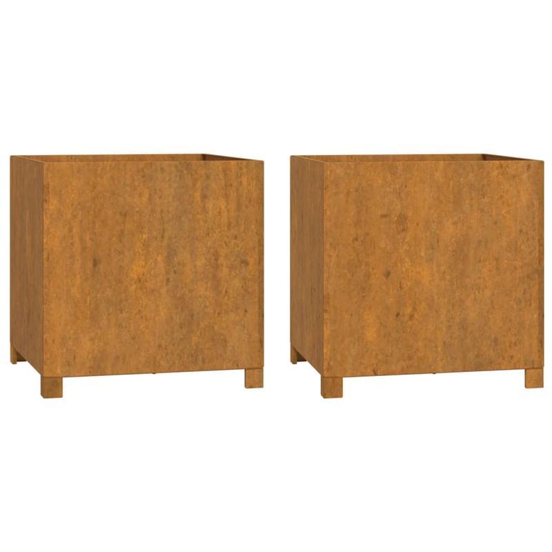 Bloemenstandaard – Plantenrek – Plantenhouder – Bloemenrek – Plantenstandaard Marrone – Cortenstaal Roestkleurig – Stevig en Weerbestendig – 49x47x50 cm Lichtgewicht