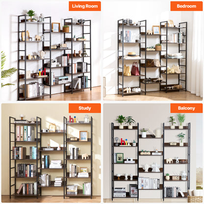 Boekenkast Metaal – Boekrek – Plantenrek – Opbergkast – Wandkast – 14 Lagen – Stabiel Metalen Frame – Waterafstotende Panelen