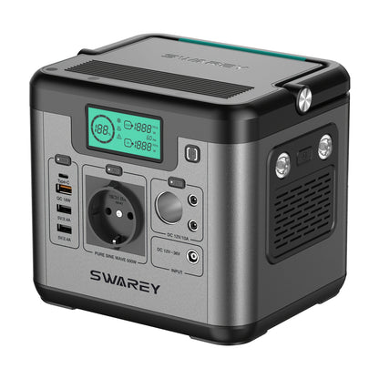 Powerbank – Power Station – Externe Batterij – Draagbare Oplader – Noodaccu – 518Wh Capaciteit – 100W Inklapbaar Zonnepaneel