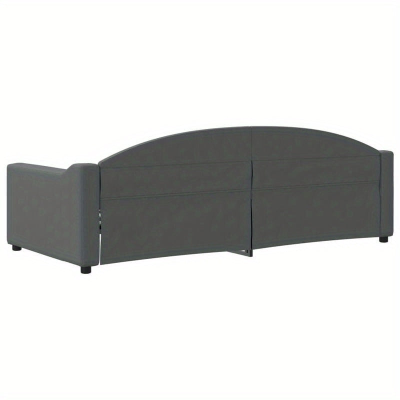 Slaapbank – Bedbank – Sofa Bed – Klikbed – Uitklapbank – Donkergrijs – Compact 90x200 cm – Stevig Houten Frame