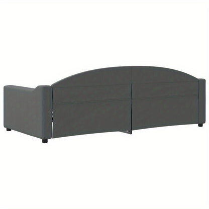Slaapbank – Bedbank – Sofa Bed – Klikbed – Uitklapbank – Donkergrijs – Compact 90x200 cm – Stevig Houten Frame