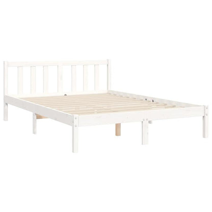 Bed Frame Without Materasso Bianco 120x200cm Wood Massello Pino Removable and durable