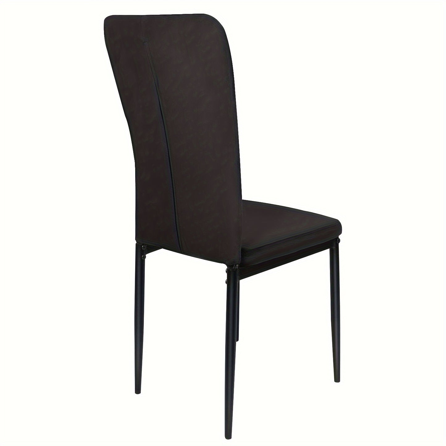 Eetkamerstoelen – Stoelen – Kuipstoelen – Keukenstoelen – Woonkamerstoelen – Set van 6 – Zwarte Velvet Bekleding – Stabiele Metalen Poten