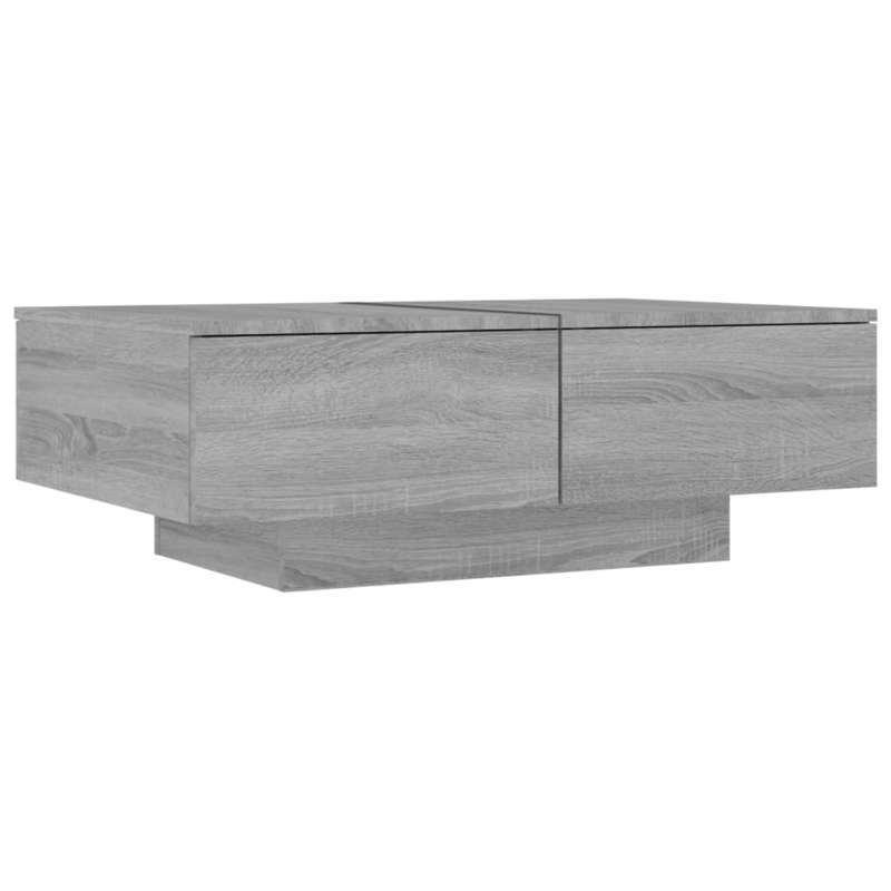 Woonkamertafel – Salontafel – Koffietafel – Bijzettafel – Dressoir Tafel – Grijs – Stevig Hardhout – Compact Ruimtebesparend Design