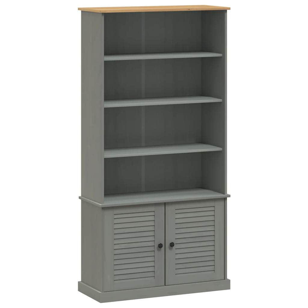 Boekenrek – Boekenkast – Boekenplank – Vakkenkast – Opbergkast – Massief Essenhout – Stijlvolle Grijze Afwerking