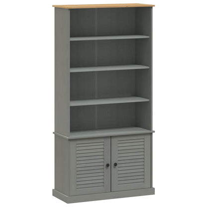 Boekenrek – Boekenkast – Boekenplank – Vakkenkast – Opbergkast – Massief Essenhout – Stijlvolle Grijze Afwerking