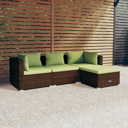 Buitenlounge Set – Loungeset – Tuinset – Patio Set – Poly Rattan Meubel – Bruin – Weerbestendig – Modulair Ontwerp