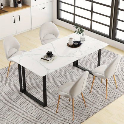 Eetkamerstoel – Stoel – Zitstoel – Designstoel – Schuimstoel – Grijs – Ergonomische Rugleuning – Duurzaam Metalen Frame