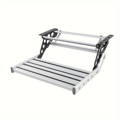 Opstap Caravan – Instaptrap Camper – Inklapbare Trede Motorhome – Reistrap Caravan – Aluminium Opstap – Draagvermogen 150 Kg – Compact En Roestvrij