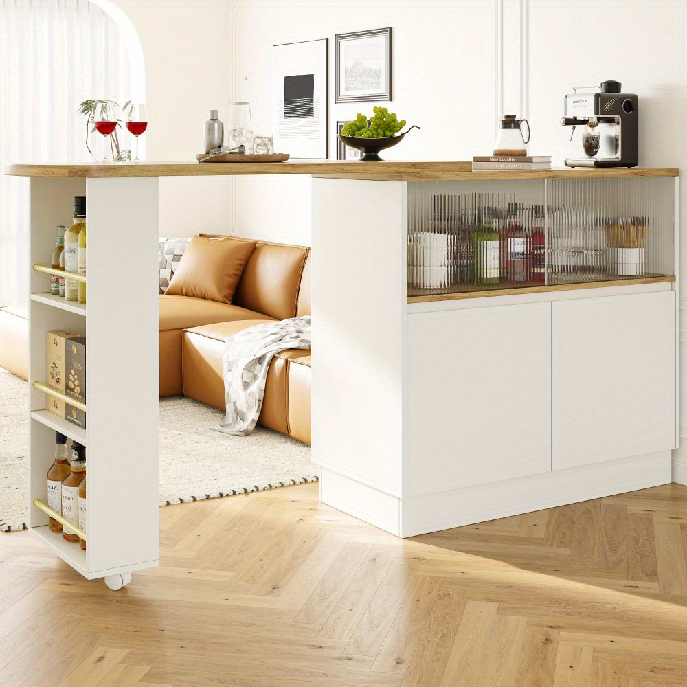 Barstoel – Barkruk – Barkruk – Barstoelkeuken – Barstoelen – Draaibaar 360° – Glasblad Met Planken – Metaal – 90x45x100 cm – Modern Minimalistisch Design