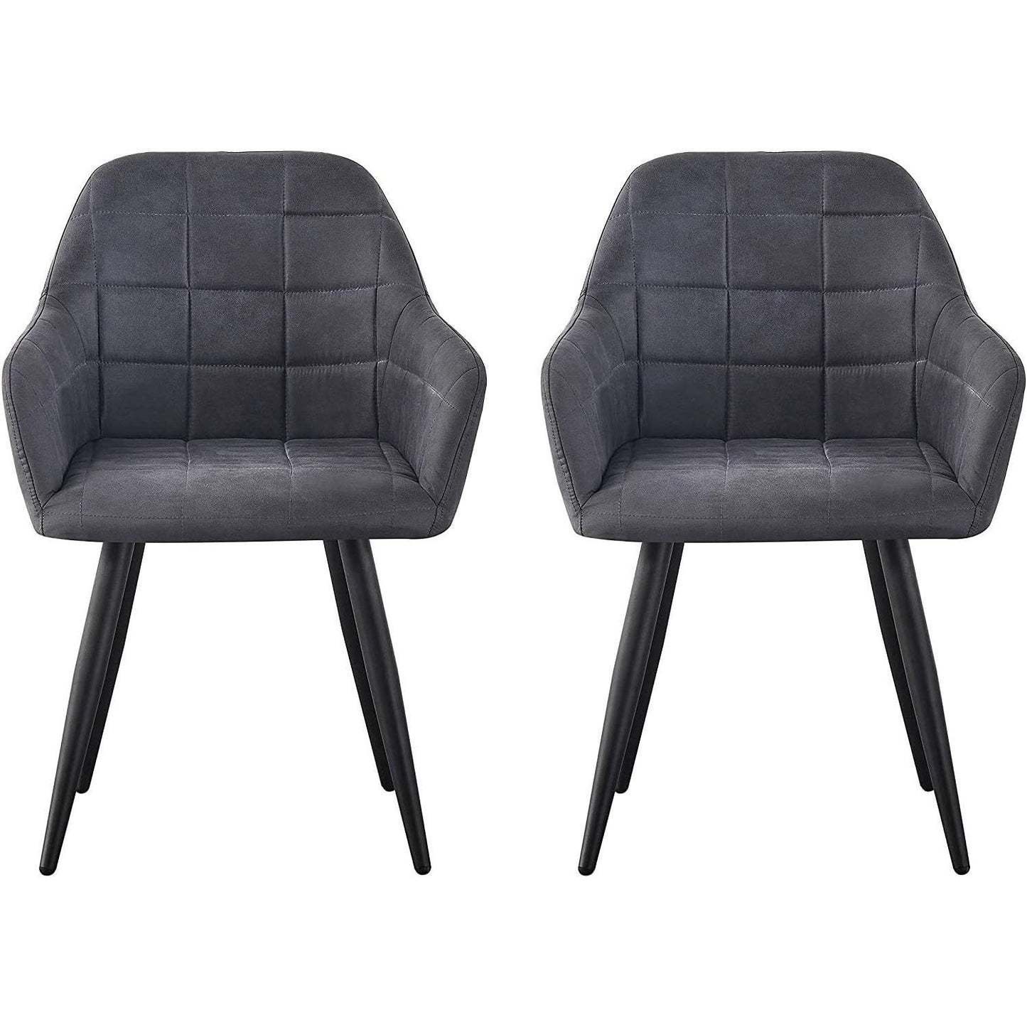 Eetkamerstoel – Kuipstoel – Set Van 2 – Designer Stoel – Keukenstoel – Kunstleer – Metalen Poten – Zithoogte 82 cm