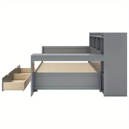 Slaapbank – Uitschuifbed – Daybed – Trundle Bed – Sofa Bed – Metaal – Met Opberglades – 90x200 cm – Ruimtebesparend Design