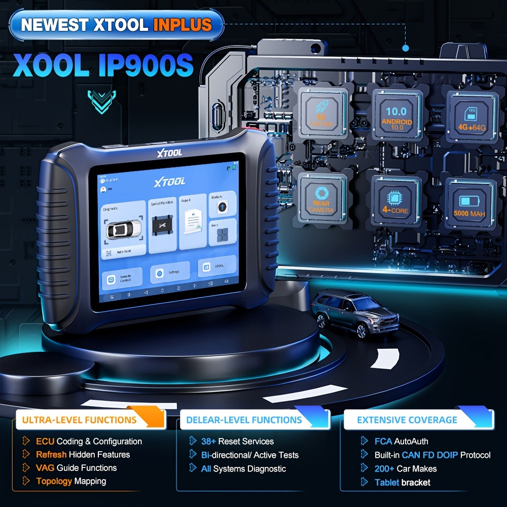 Professionele Autodiagnose Scanner – Auto Diagnoseapparaat – Foutcode Uitlezer – Voertuig Scanner – ECU Programmer – 8 Inch Touchscreen – Bidirectionele Besturing