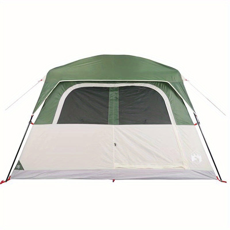 6-Persoons Familietent – Kampeertent – Tent Voor Buiten – Gezinstent – Ovale Tent – Groen – Duurzaam Polyester – Lichtgewicht Glasvezel Frame