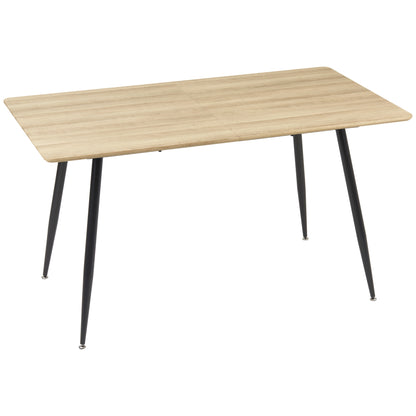 Eettafel – Tafel – Keukentafel – Ontbijttafel – Tafelblad – Scandinavisch Design – 140x80 cm – Zwarte Stalen Pooten