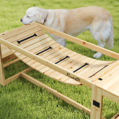 Honden Agility Set – Honden Trainingsset – Hondenspeelgoed – Agility Obstakel – Honden Hindernis – Massief Vurenhout – Geschikt Voor Middelgrote Tot Grote Honden Tot 40 Kg