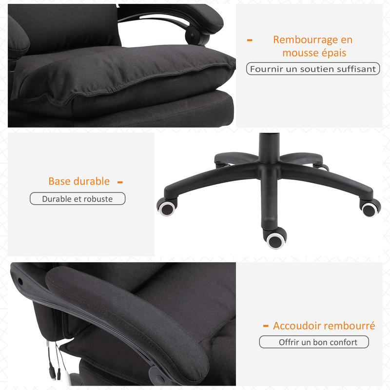 Bureaustoel – Ergonomische Stoel – Office Chair – Gamingstoel – Bureaufiets – Verstelbare Hoogte – Massagefunctie & Voetensteun